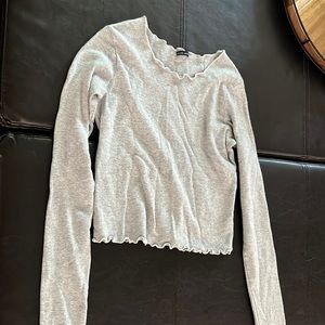 gray brandy melville crop top